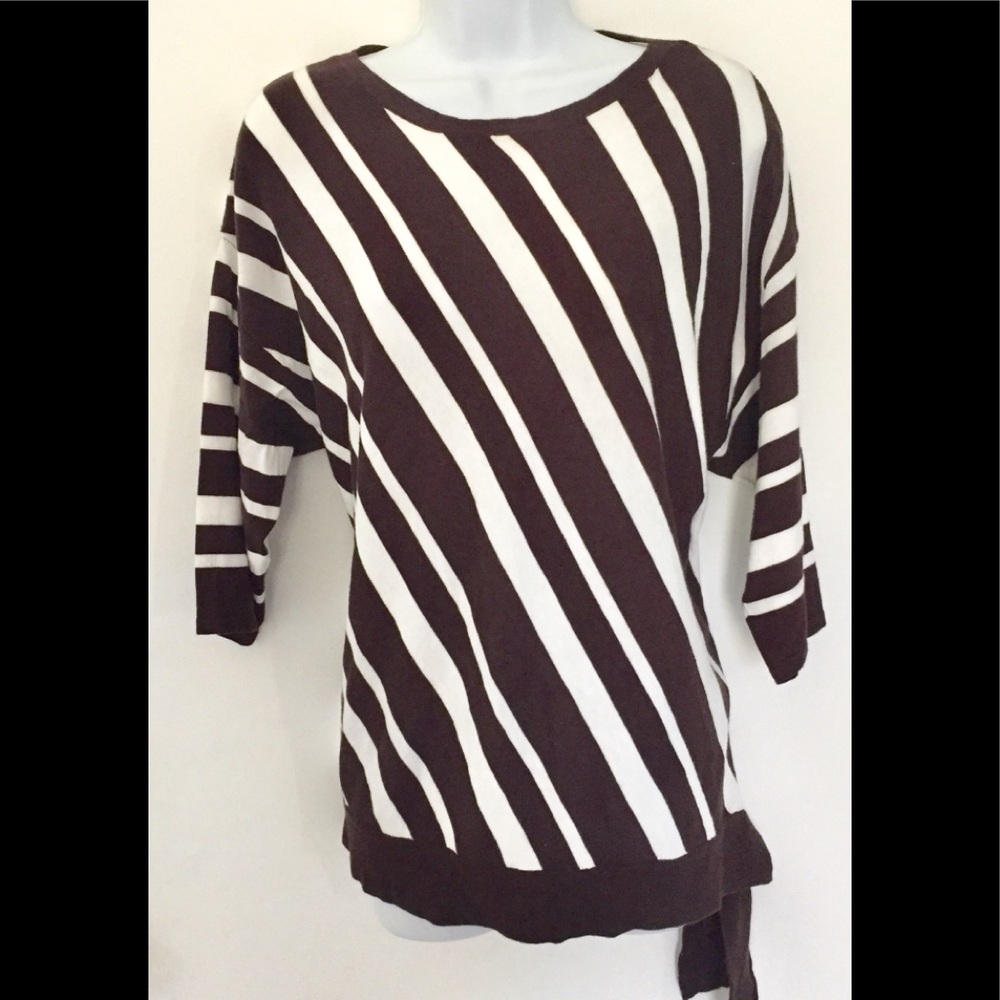 Chico’s Striped Lightweight Sweater Blouse Sz 1X